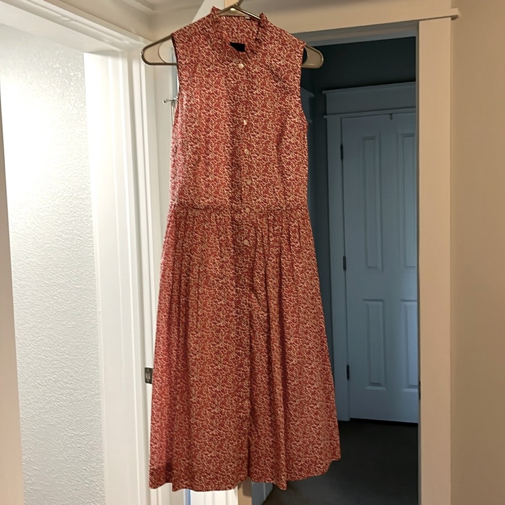 J. CREW Sleeveless Ruffleneck Midi Dress in Liberty® Chamomile Floral w/…